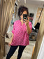 SANDY Cotton Shirt - Ditsy Floral Cerise