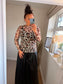 Mesh Layering Top - Leopard Cream