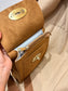 Faux Suede Crossbody Bag - Tan