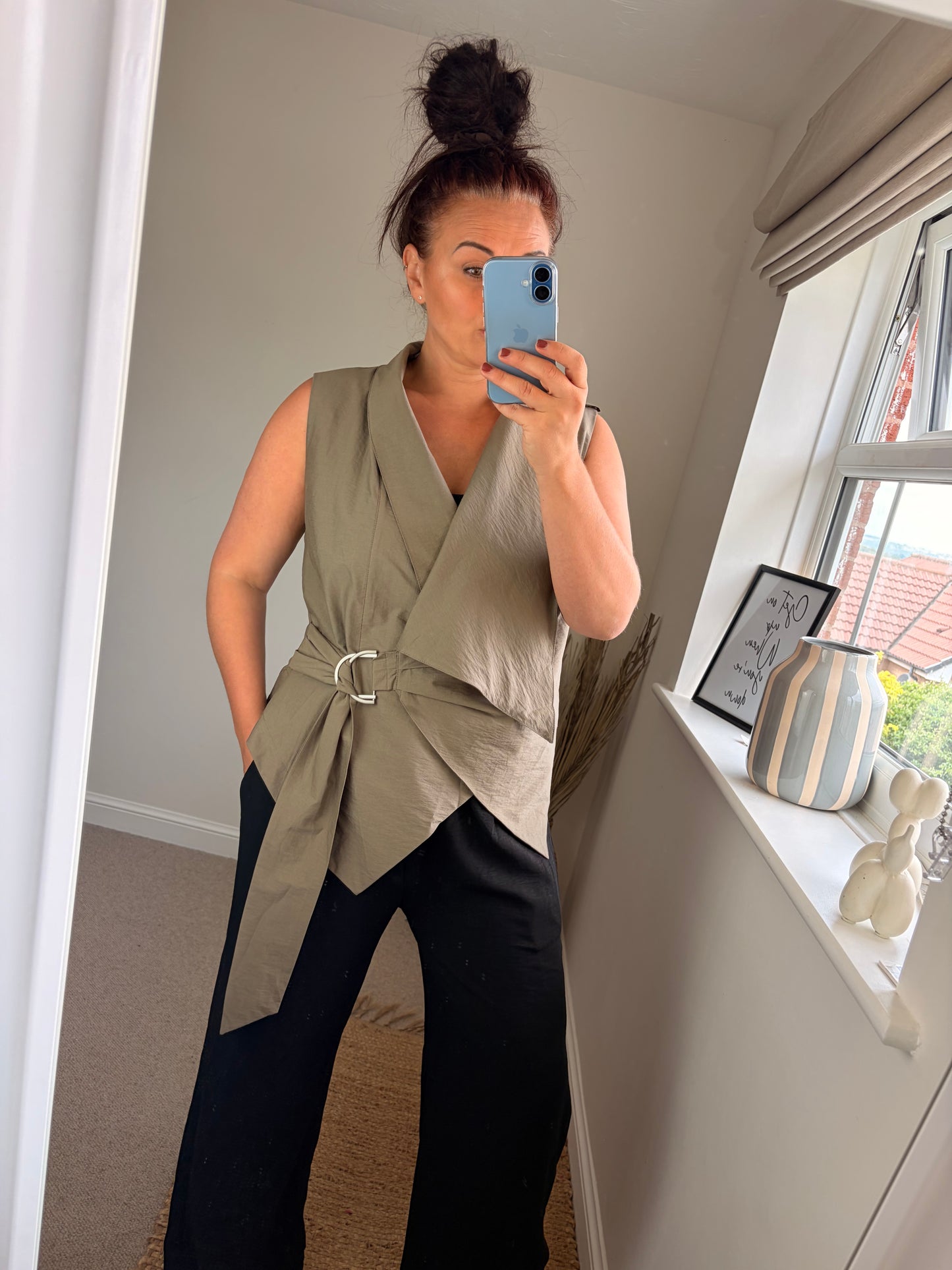 Asymmetrical Waistcoat - Beige