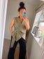 Asymmetrical Waistcoat - Beige