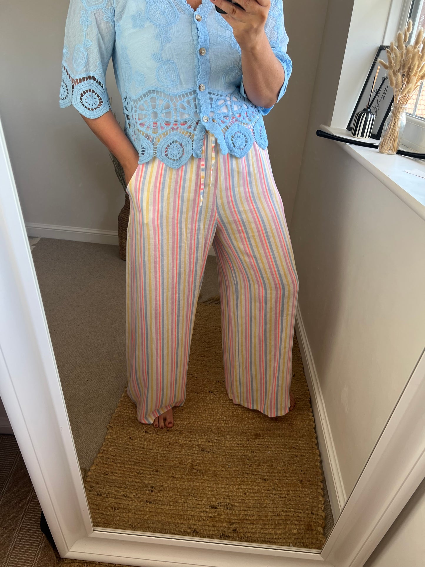 Stripe Linen Trousers