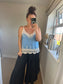 Crochet Cami Top - Blue