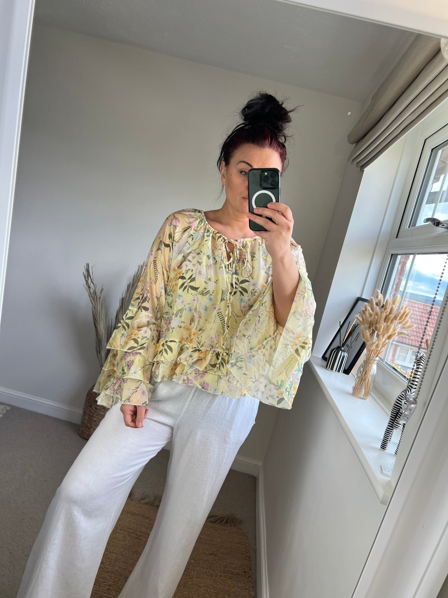 Floral Rara Top - Lemon