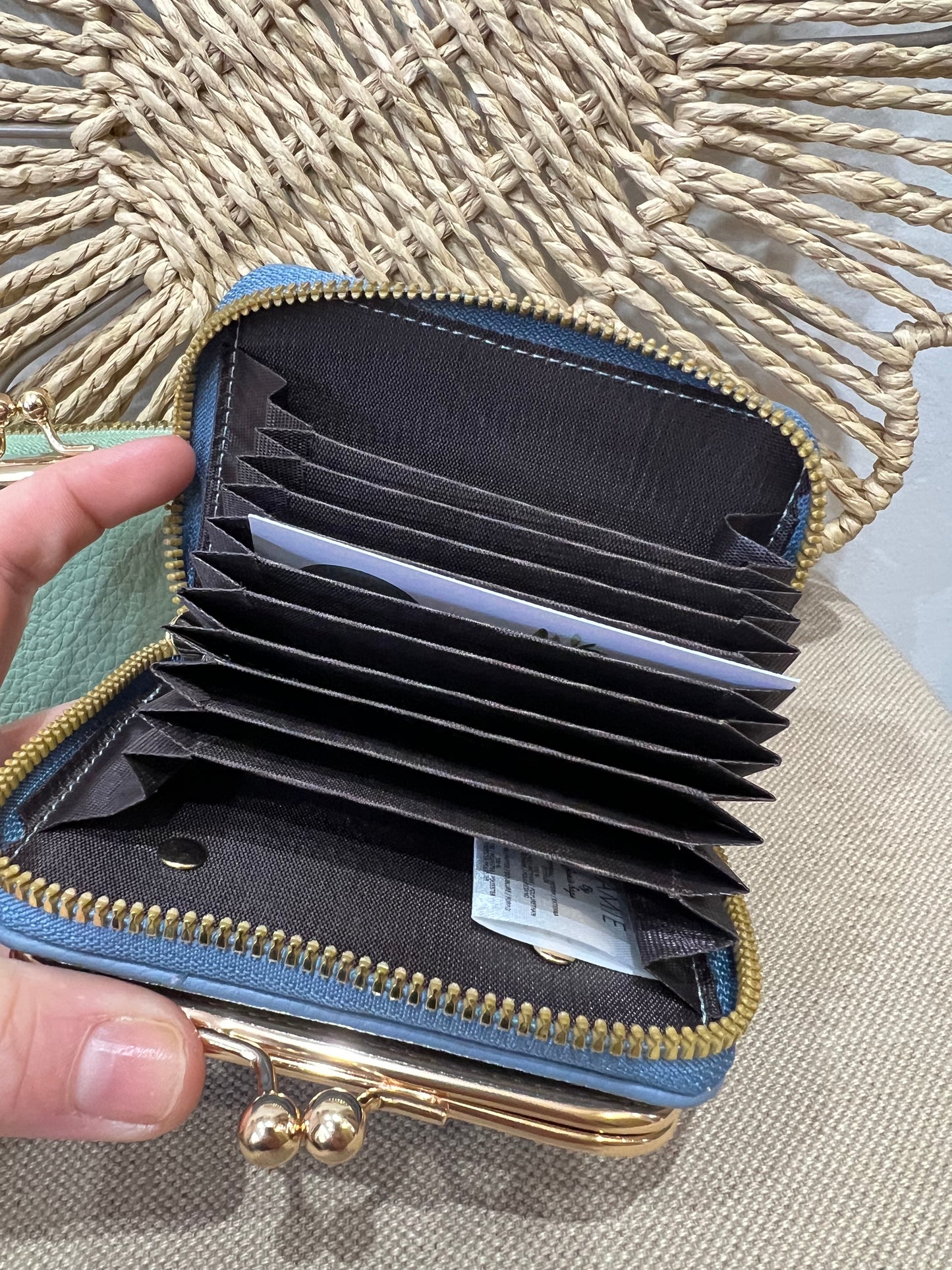 Clasp Purse with Cardholder - Cornflower Blue