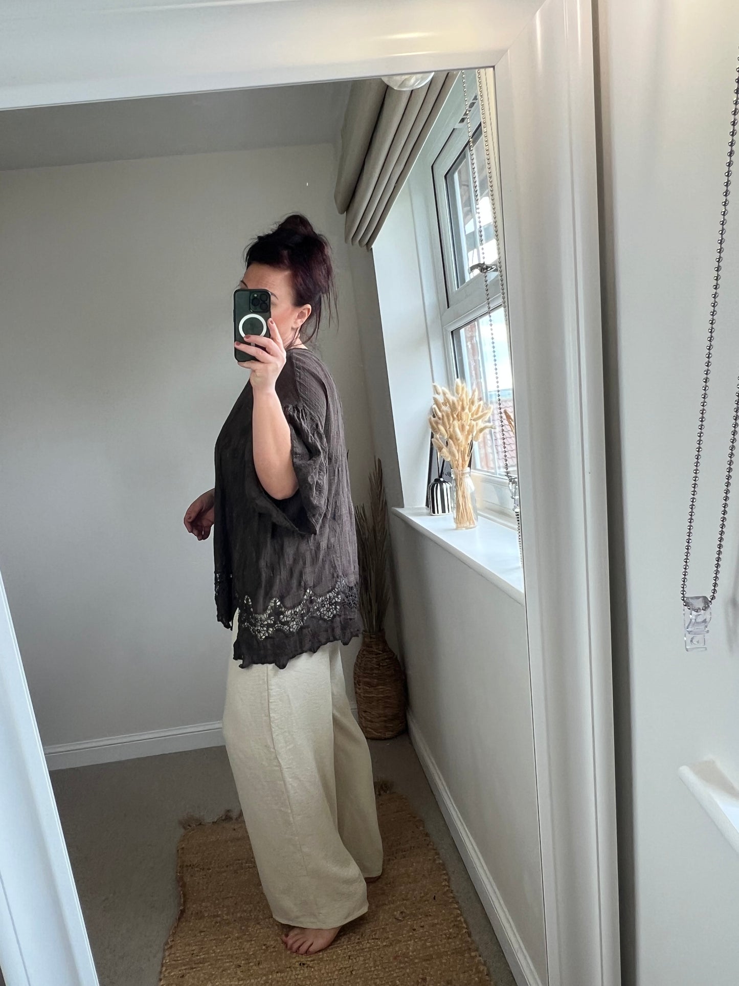 Cotton Kaftan Top - Chocolate