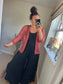 Crochet Open Cardi - Brick