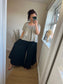 Linen Floaty Trousers - Black