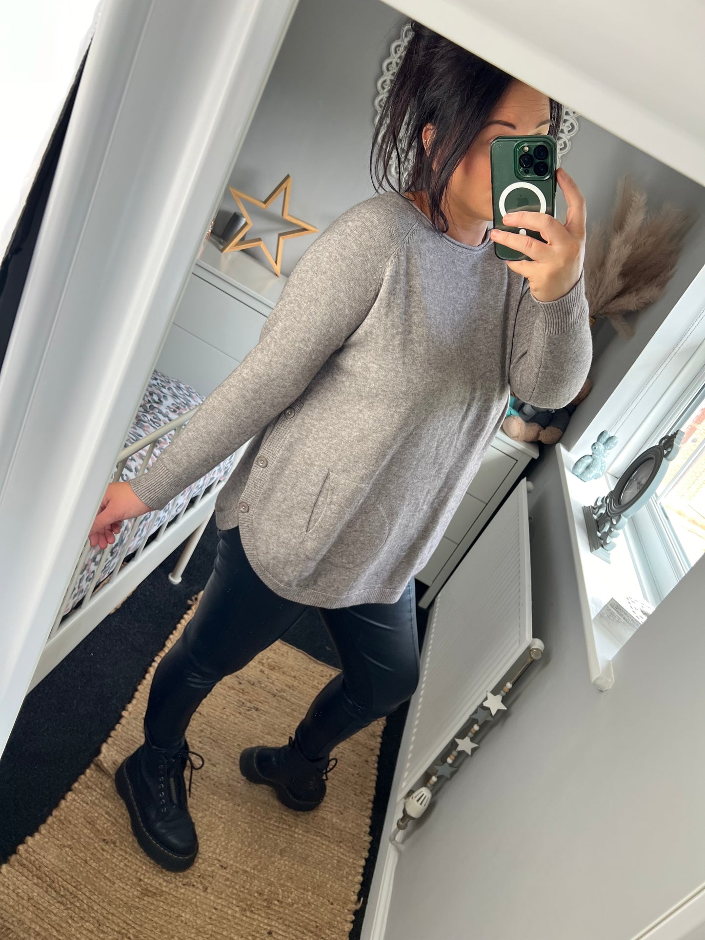 Button Side Jumper - Oatmeal