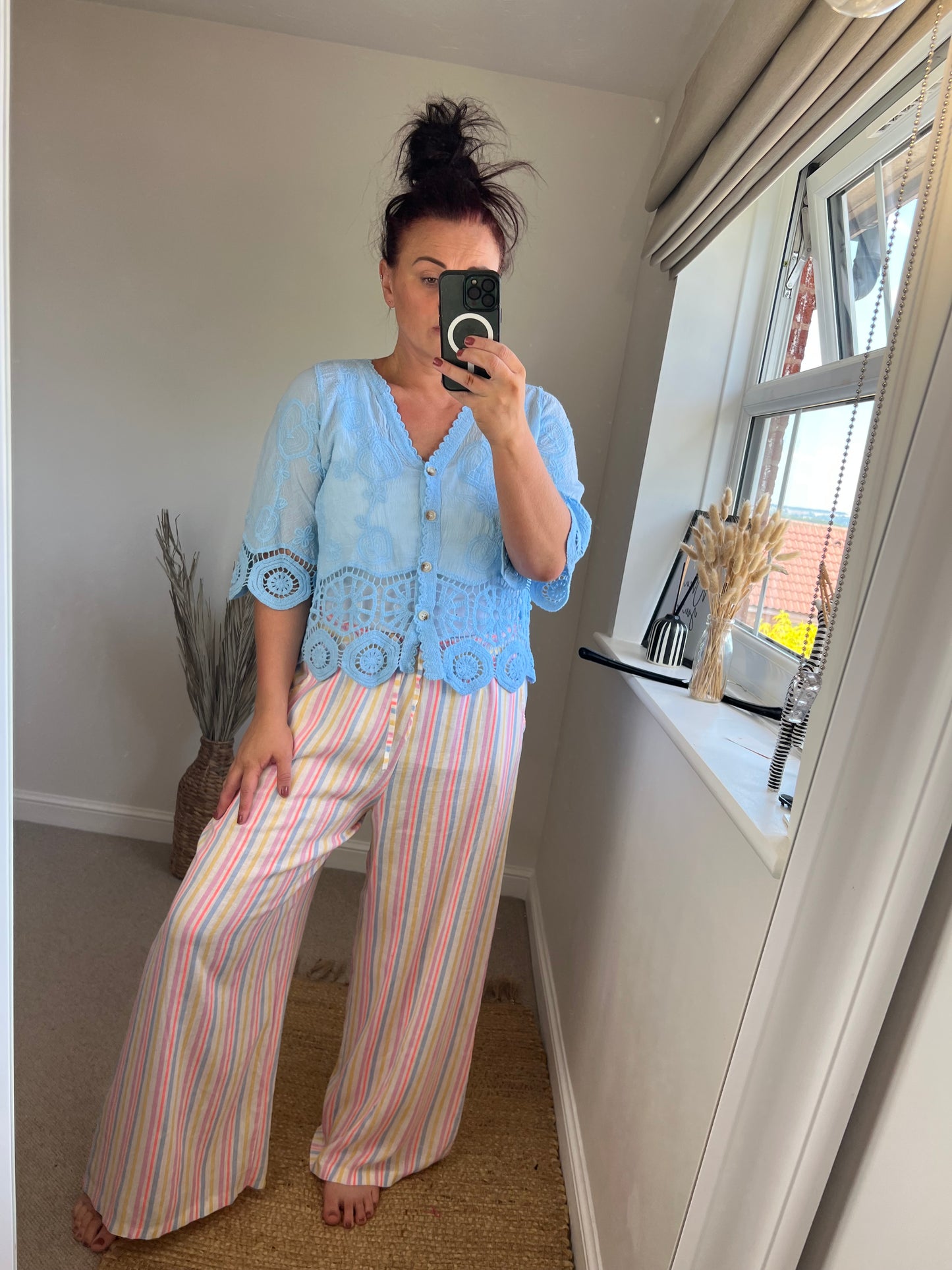 Stripe Linen Trousers