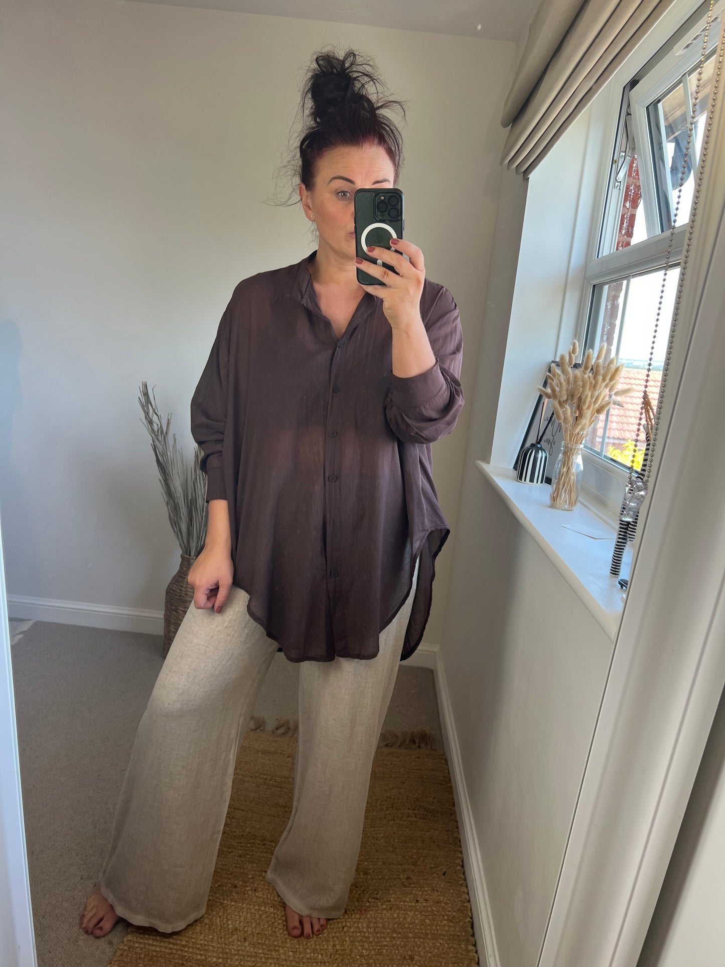 Cotton Shirt - Chocolate
