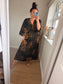 Leaf Maxi Dress - Black