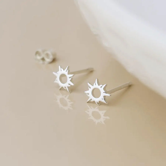Peace of Mind - Sterling Silver Fiery Sun Earrings