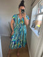 LOTTIE Midi Button Dress with Pockets - Multi