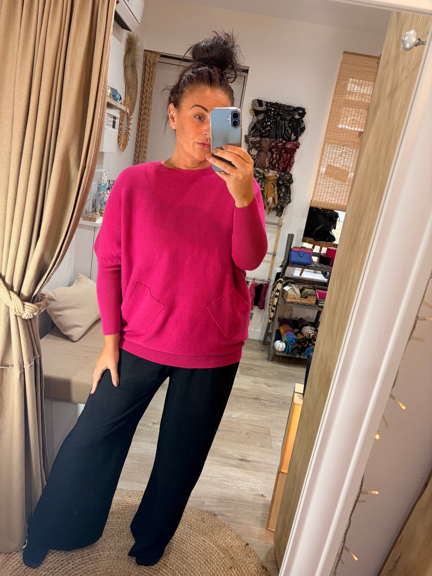 Crisscross Jumper - Cerise