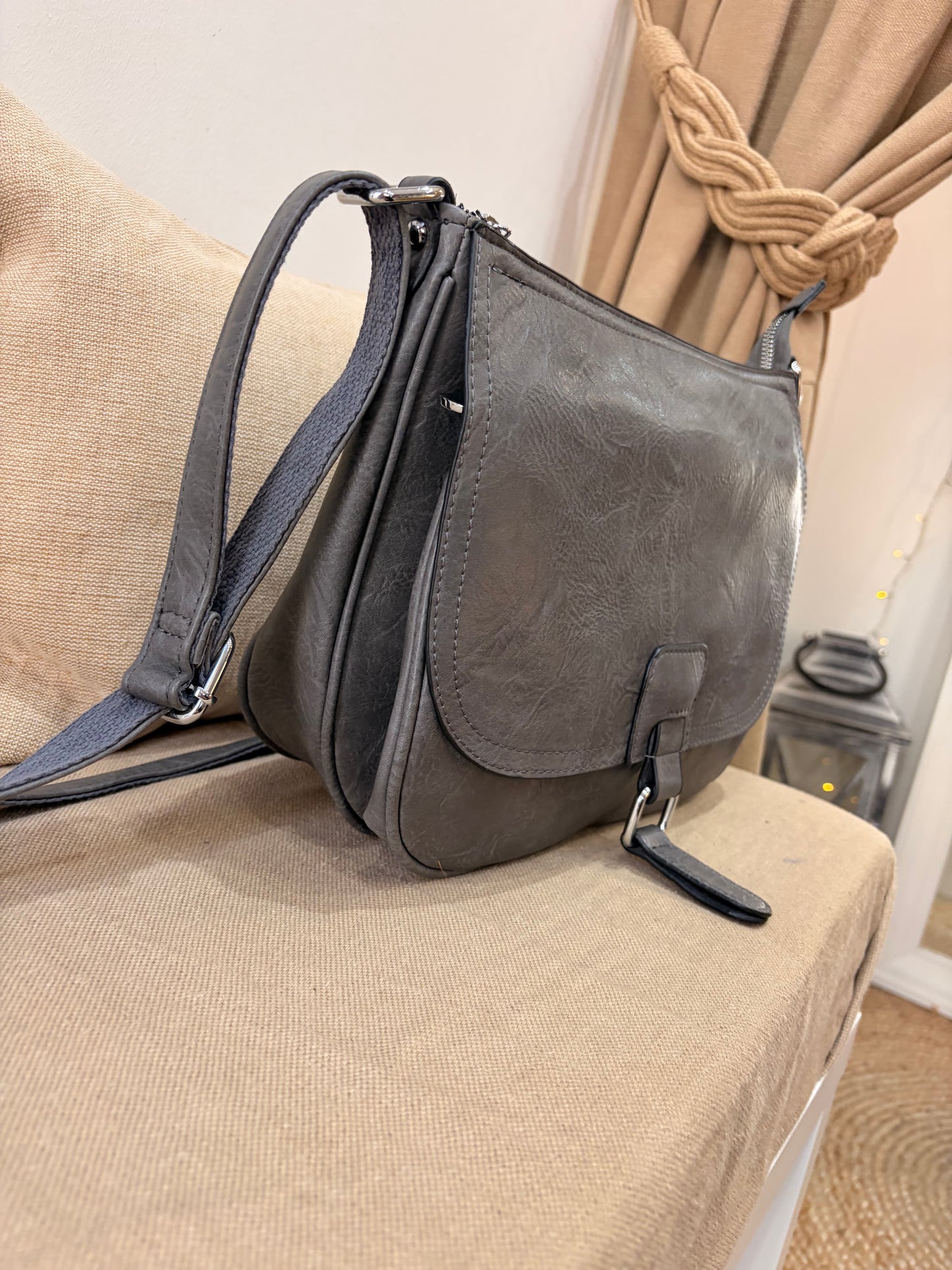 Satchel Crossbody Bag - Dark Grey