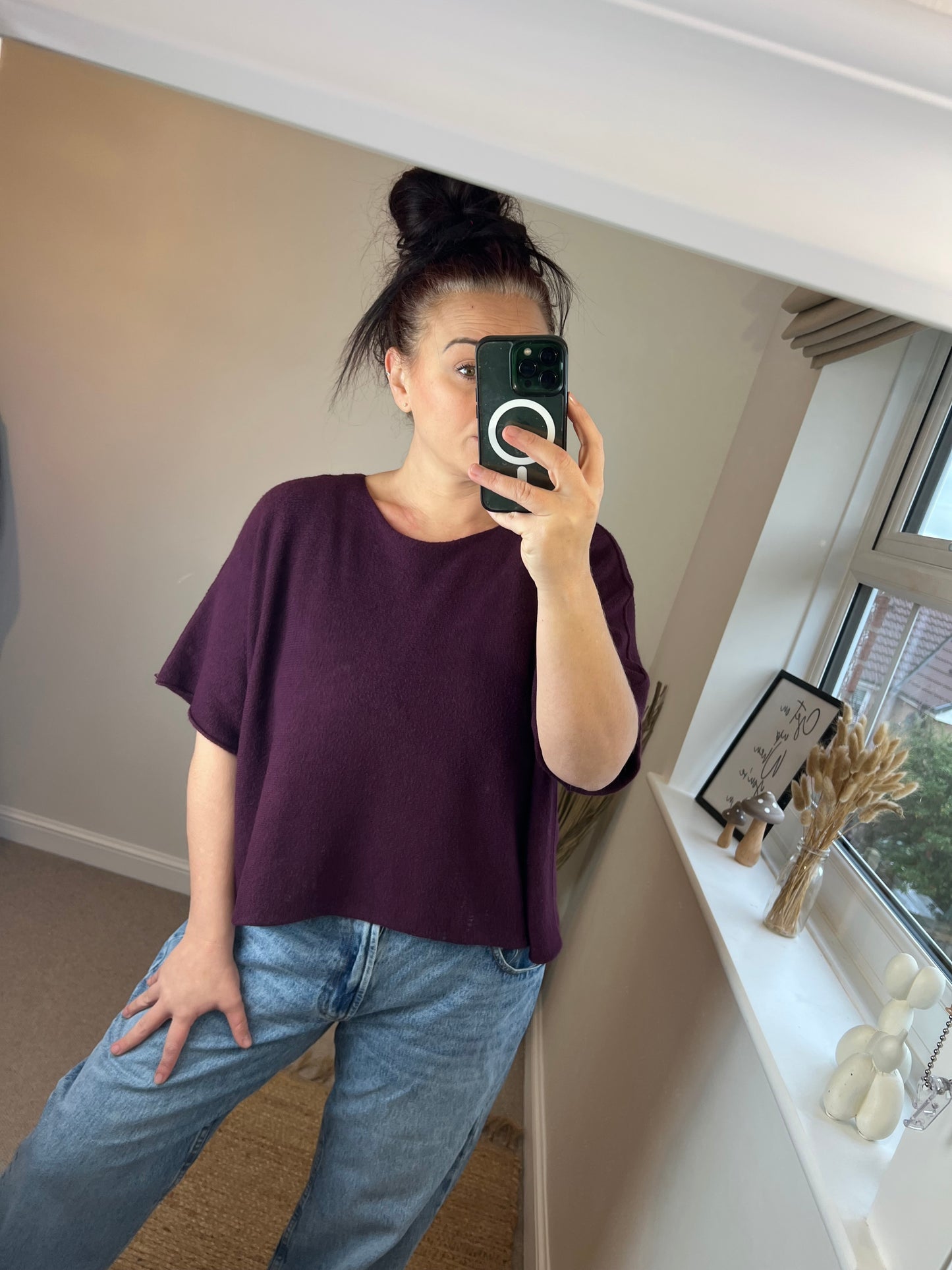 Boxy Jumper - Plum