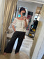 Lace Bardot Top - Cream