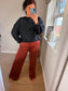 Seam Front Joggers - Rust
