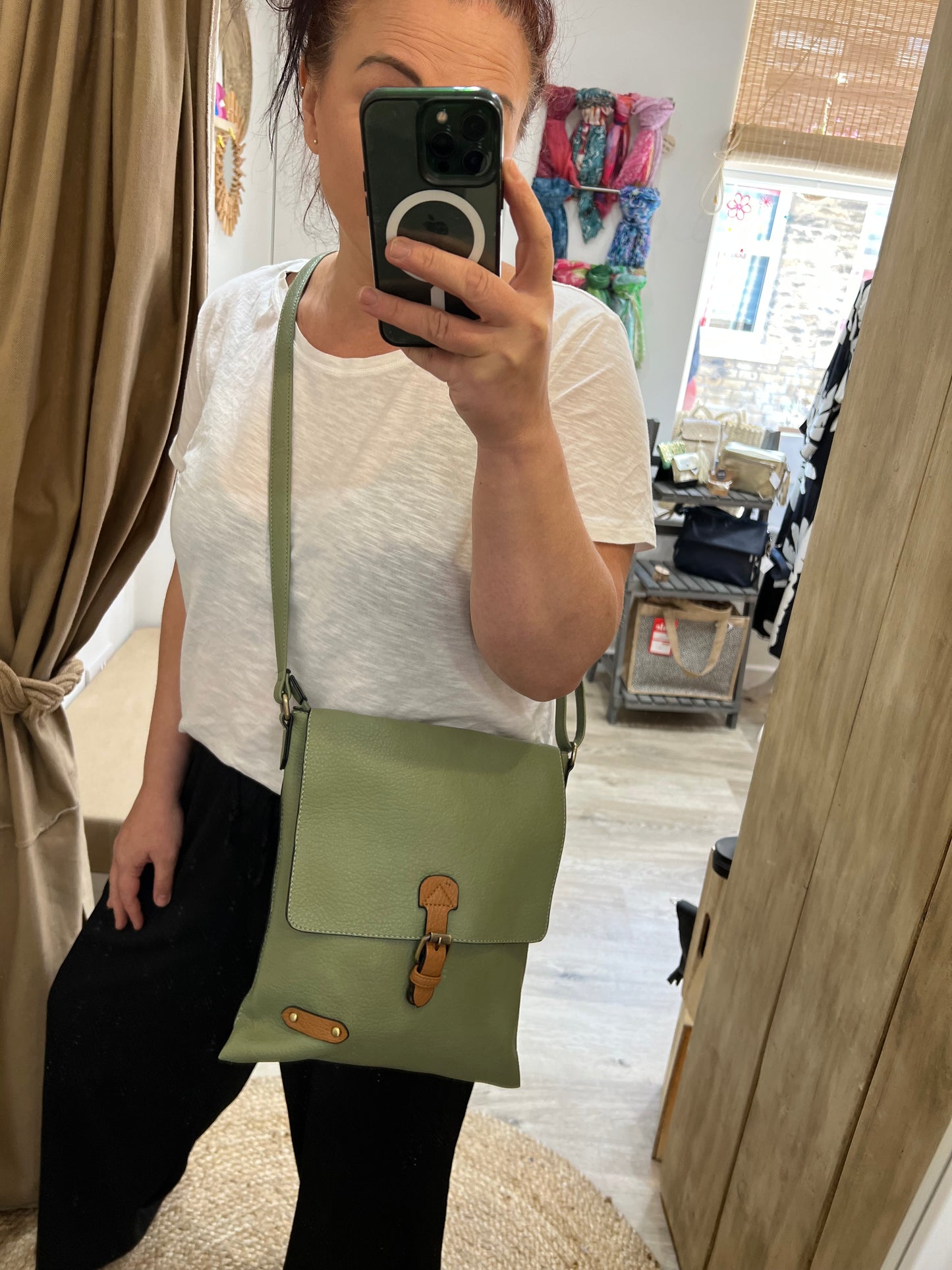 Satchel Crossbody Bag - Sage