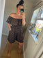Shirred Waist Playsuit - Spotty Chocolate