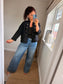 Military Denim Jacket - Black