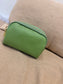 Leather Triple Compartment Purse - Green