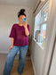 Fine Knit Top - Raspberry