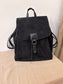 Faux Suede Rucksack - Black