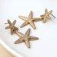 Peace of Mind - Silver Plated Starfish Earrings - Gold