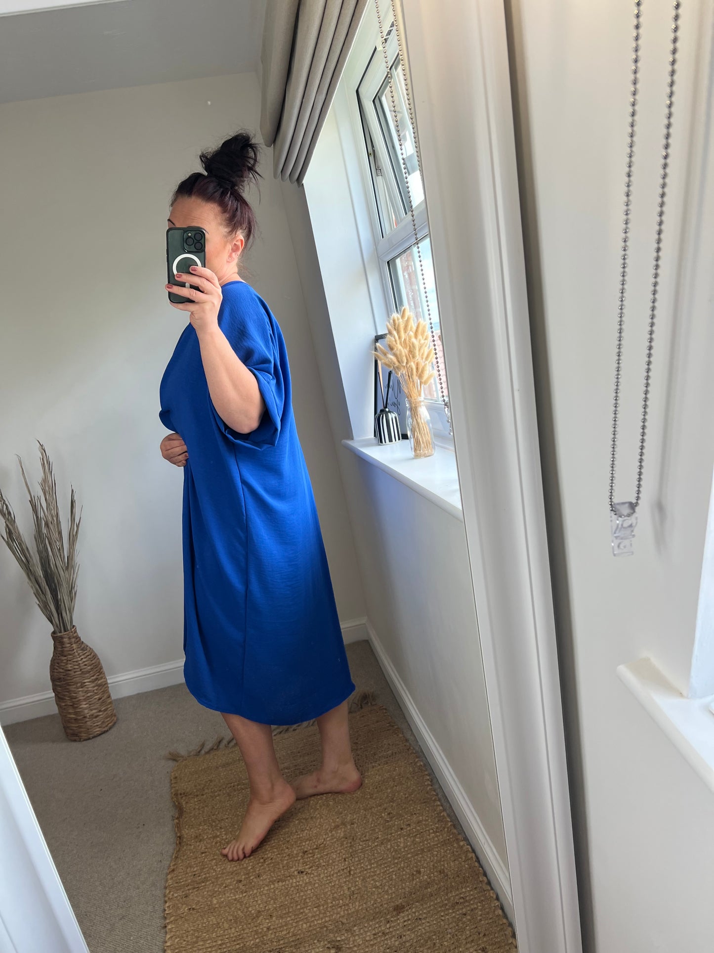 Twist Front Dress - Cobalt
