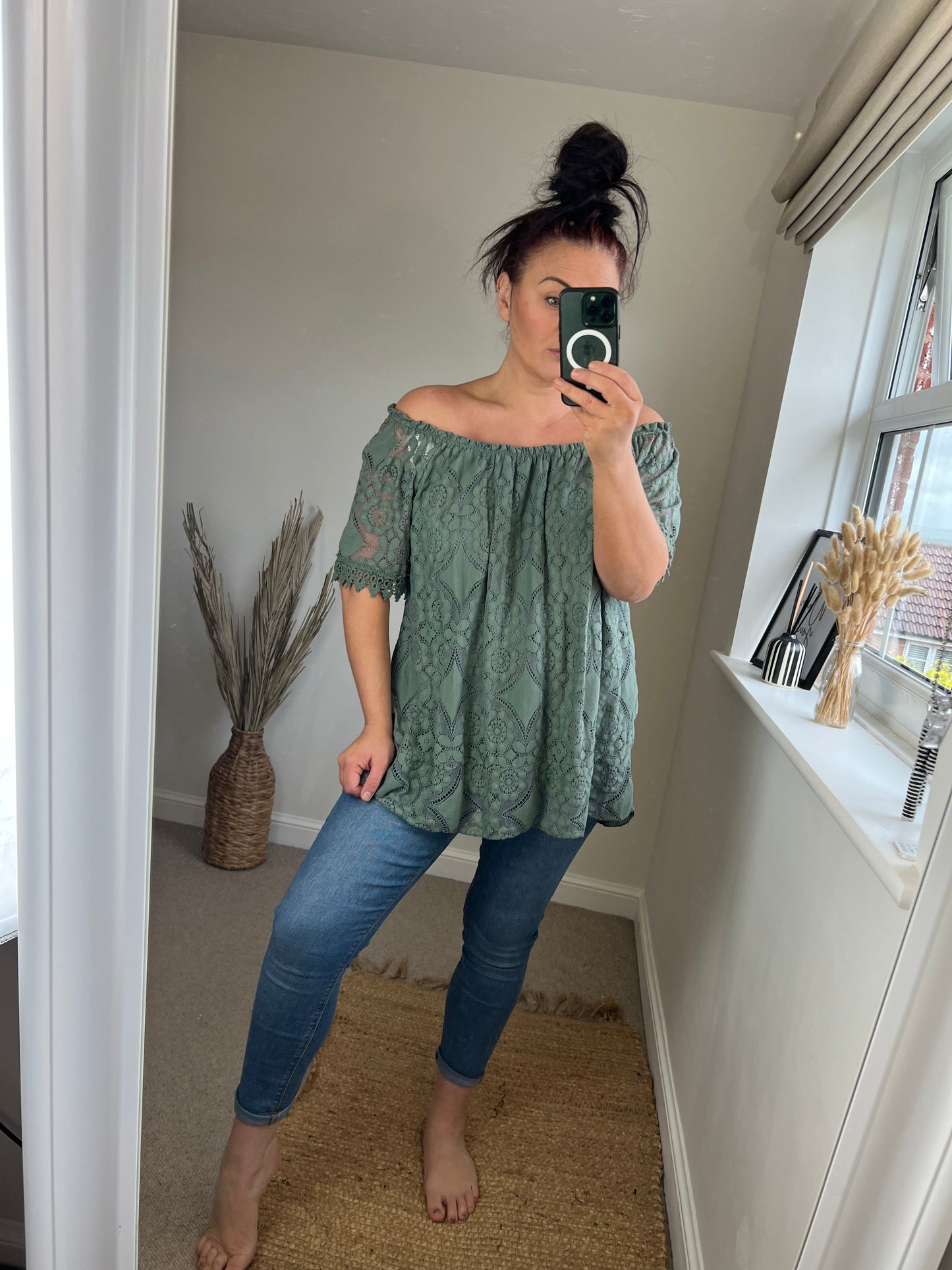 Lace Top - Khaki
