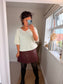 Faux Leather Skirt - Wine (2 sizes)