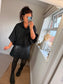 Faux Leather Skirt - Black (2 sizes)