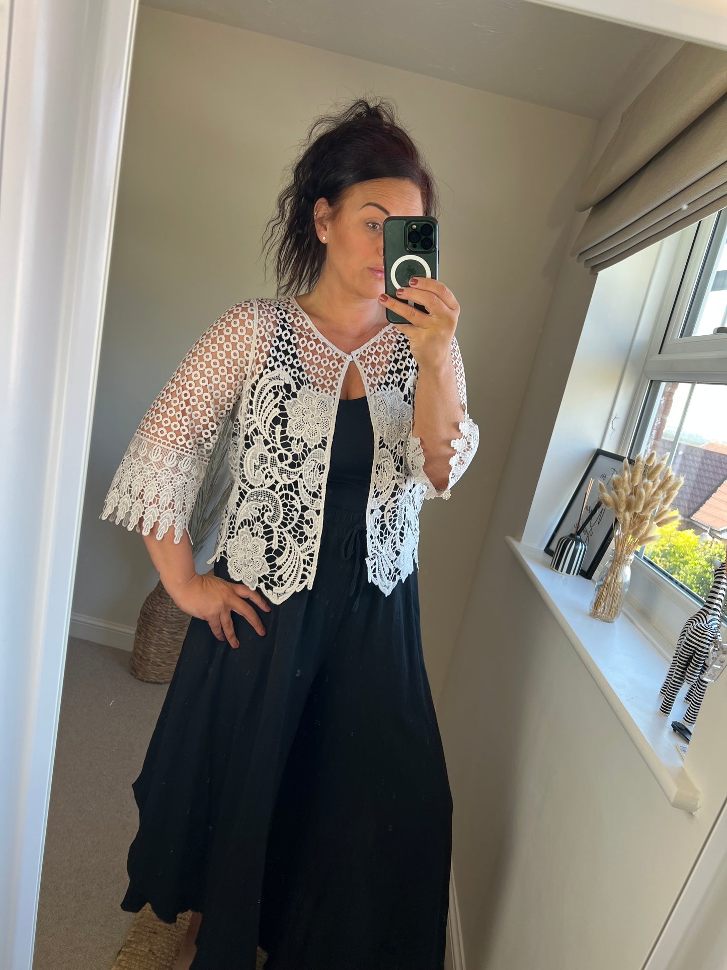 One Button Cardi - Beige