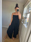 Strapless Tapered Jumpsuit - Black