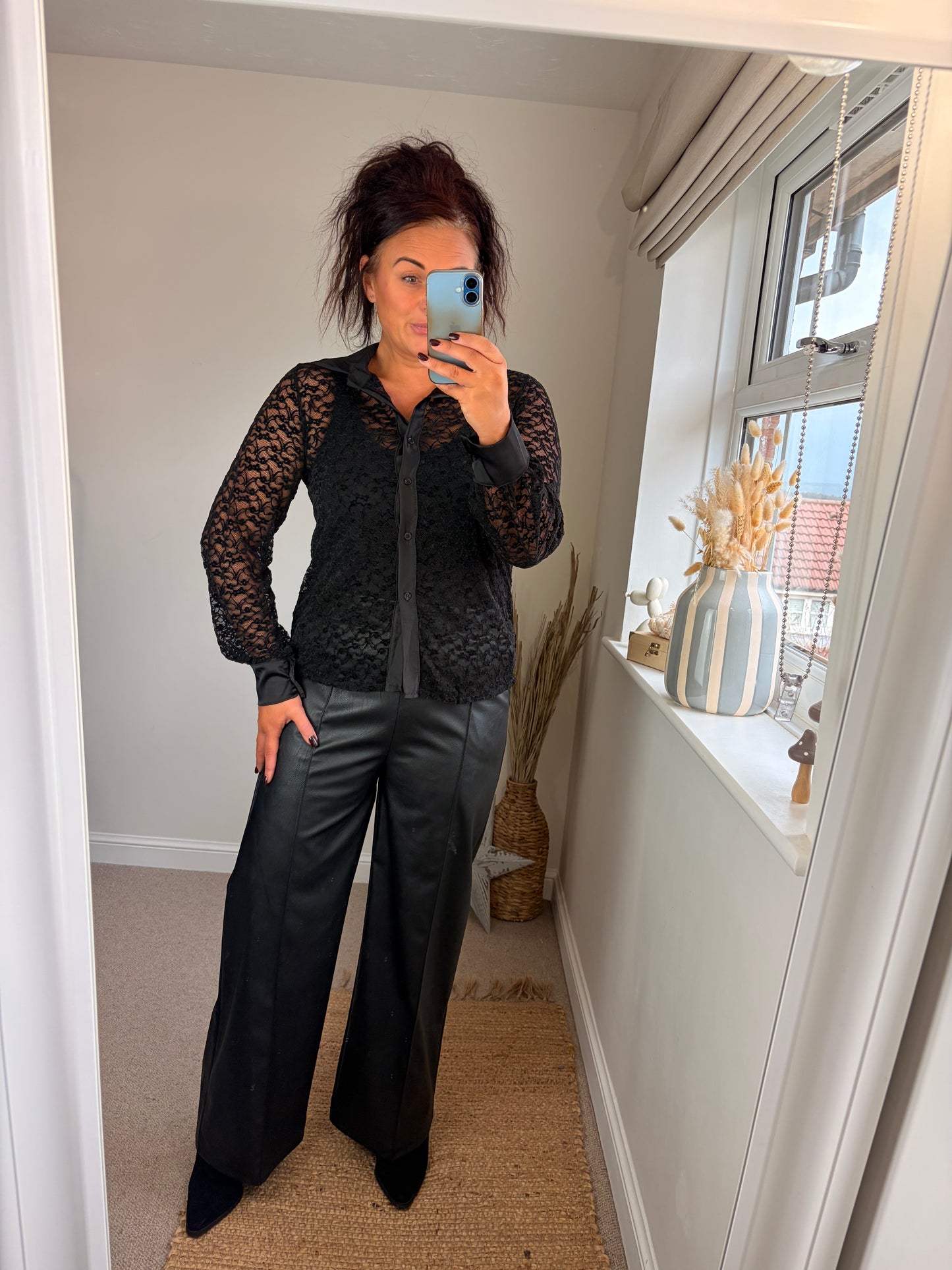 Lace Shirt - Black