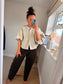 Puff Sleeve Jacket - Cream
