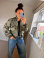 Camo Military Jacket - Dark Green