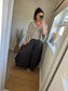 Waffle Button Top - Mocha