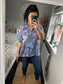 SANDY Lillies Cotton Shirt - Blue