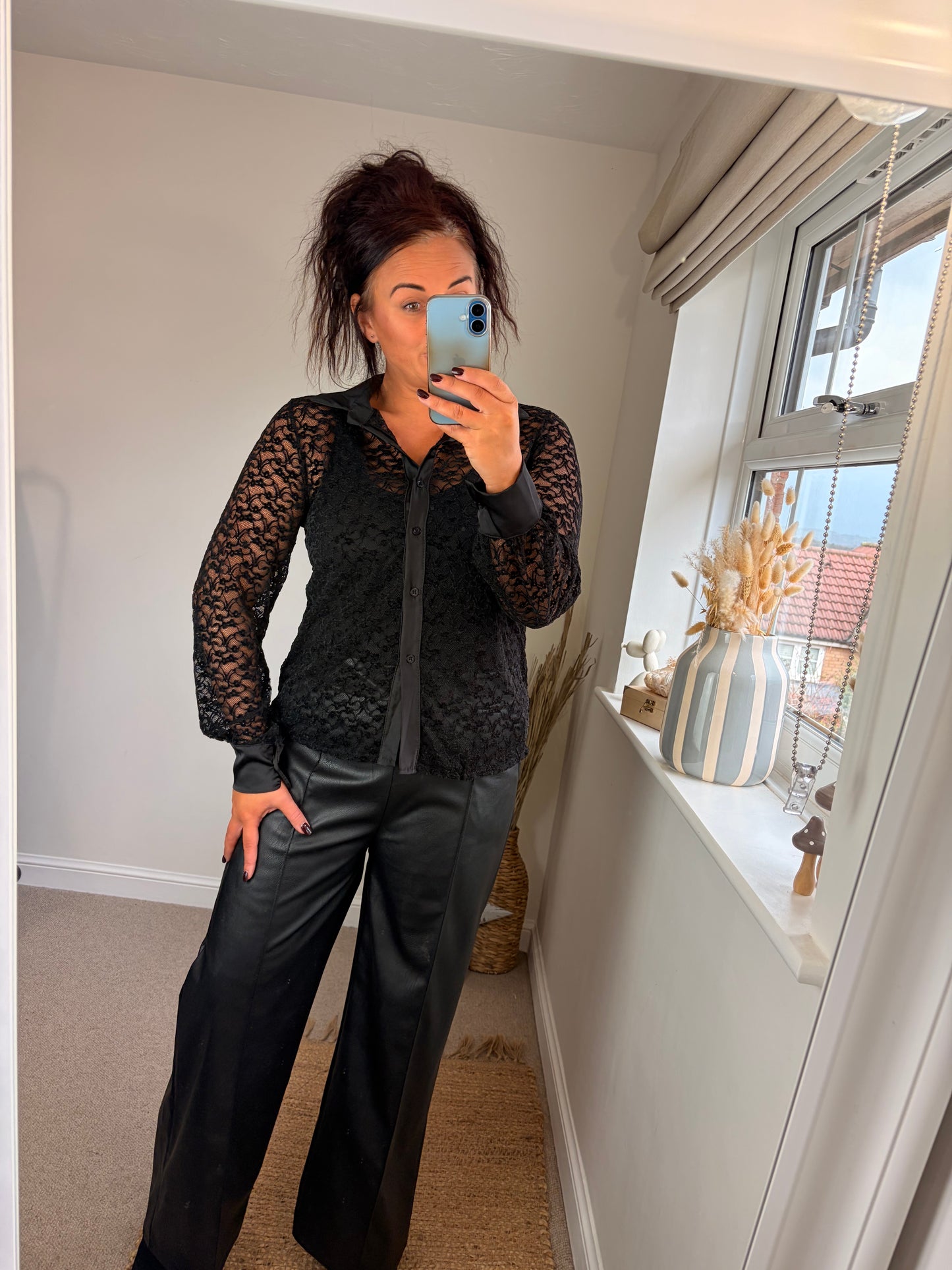 Lace Shirt - Black