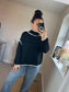 Stitch Jumper - Black