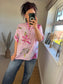SANDY Cotton Shirt - Flowers Pink