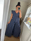 Stripe Jumpsuit - Navy