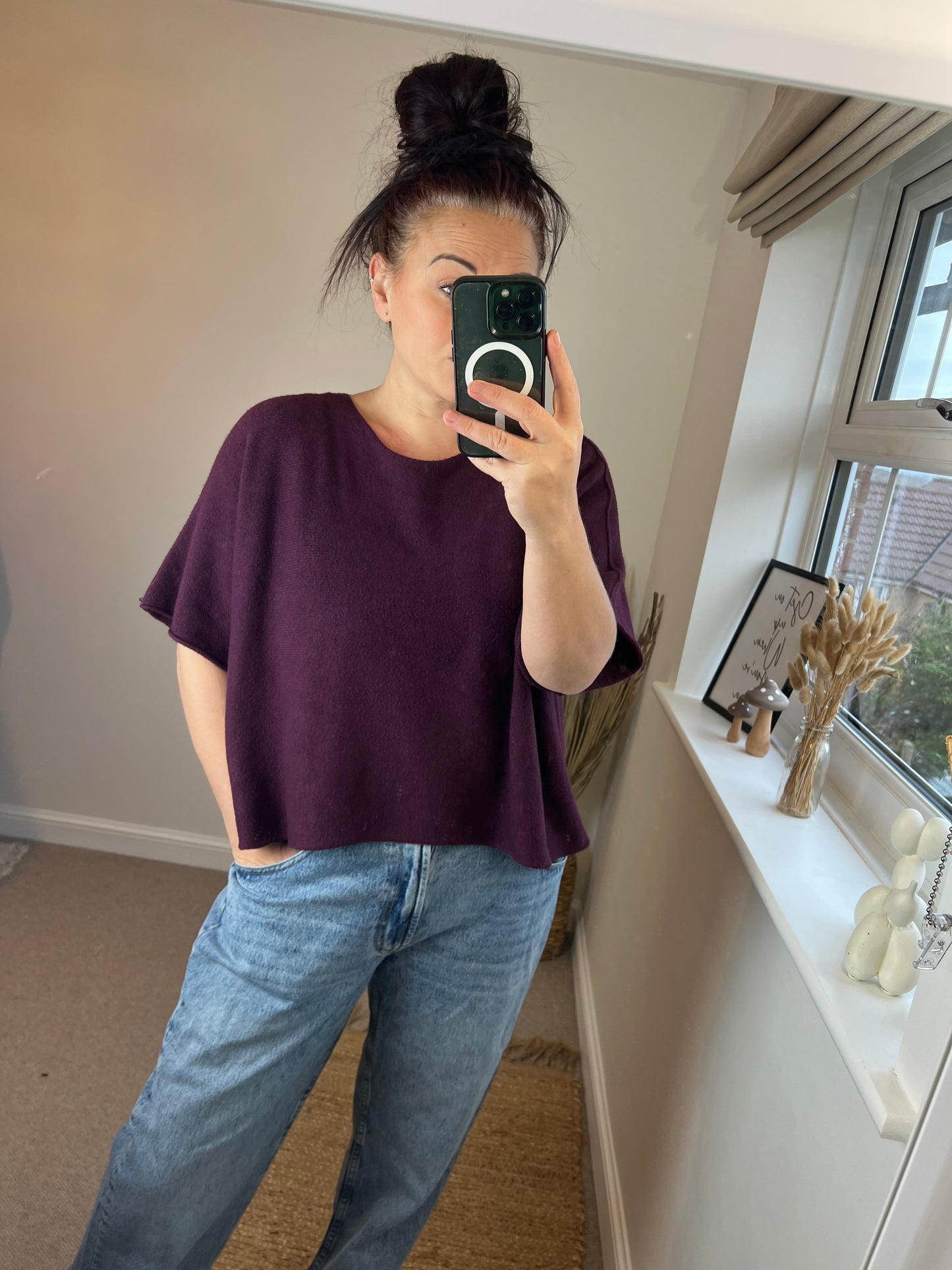 Boxy Jumper - Plum