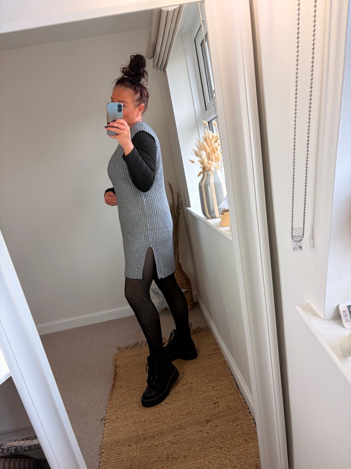 Chunky Knit Tank Top - Grey (2 sizes)