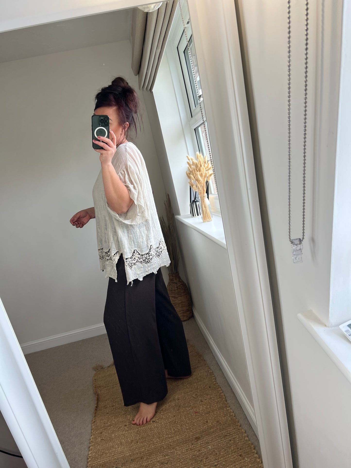 Cotton Kaftan Top - Beige