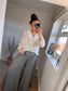 Ruffle Shirt - White