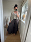 Linen Mix Floaty Trousers - Chocolate